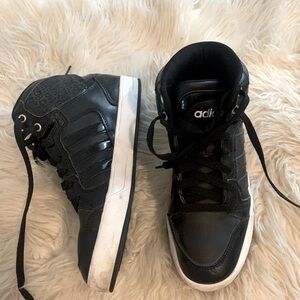 Adidas high top black sneakers
